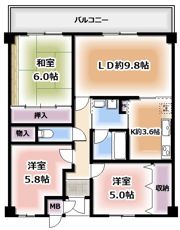ベルカーサ太子田の間取り画像