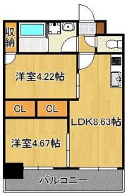 ウィングス砂津の間取り画像
