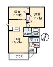 プリムべール城東 弐番館の間取り画像