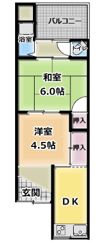 守口市大日町テラスハウスの間取り画像