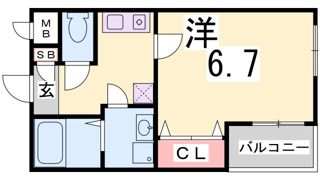 ワコーレヴィータ大開ステーシアの間取り画像