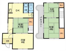 貸家 枚方市招提平野町の間取り画像