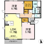 パシフィックサイドCの間取り画像