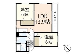 ラヴィーヌ緑井Ⅲ号館の間取り画像