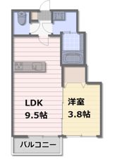 ラフォーレさつき八番館の間取り画像