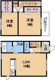 ハマゴ―メゾネットの間取り画像