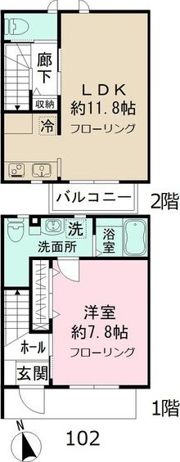 ゼルコバヴィレッジG棟の間取り画像