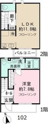 ゼルコバヴィレッジG棟の間取り画像