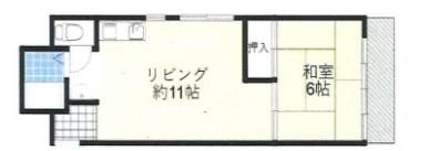 南千里コーポラスの間取り画像