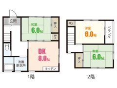 可部貸家A棟の間取り画像