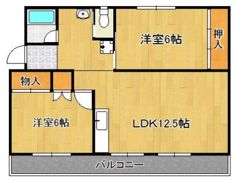 ヴィラナリー中間II 3号棟の間取り画像