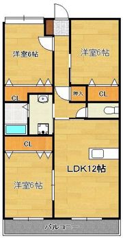 リシェス香月 Iの間取り画像