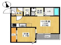 GRANDTIC CUBE 西市の間取り画像