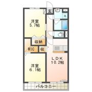 メルローズ寿北Ⅱの間取り画像