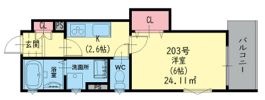 クリエオーレ小若江の間取り画像