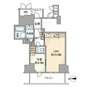 ジオタワー新町の間取り画像