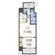 スプランディッド淀屋橋DUEの間取り画像
