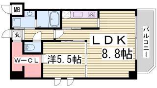 S-RESIDENCE神戸磯上通の間取り画像