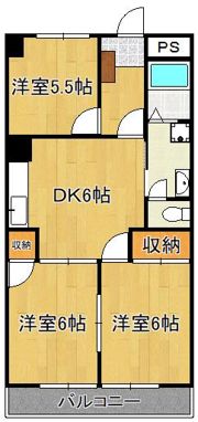 ライフ・モア本城B棟の間取り画像