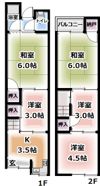 藤田町3丁目貸家の間取り画像