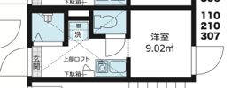 QUQURI北新宿の間取り画像