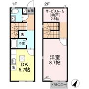 リースランド福島 A棟の間取り画像