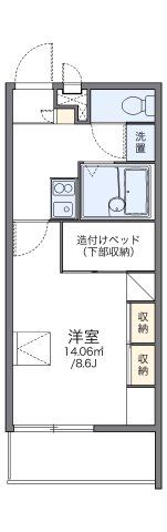 レオパレス夢3番館の間取り画像