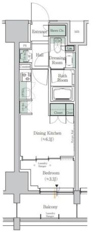ONE ROOF RESIDENCE TAMACHIの間取り画像