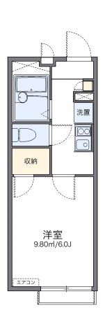 レオパレス六町の間取り画像