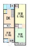貸家 神戸市灘区新在家南町2丁目の間取り画像