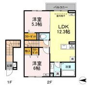D-ROOM川北の間取り画像