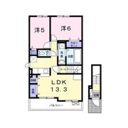 シャルム画図Ⅰ番館 Dの間取り画像
