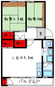 泉北桃山台一丁団地3-7の間取り画像