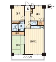 百石ハイツの間取り画像