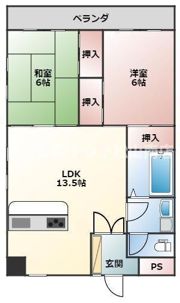 マンション輝宣の間取り画像