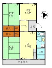 白岳コーポラスの間取り画像