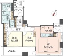 ジオグランデ梅田の間取り画像