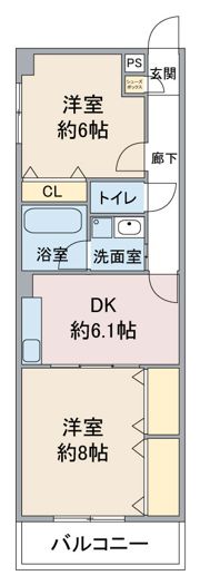 レージュ道徳の間取り画像