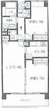朝日レジデンスの間取り画像