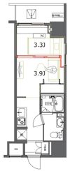GENOVIA 東神田 green veilの間取り画像