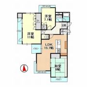 グランメール佐鳴台 401号室の間取り画像