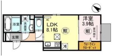 ブリランテ川西通Bの間取り画像