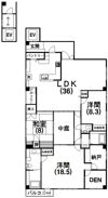 板屋町M貸家の間取り画像