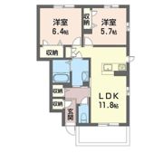 フロントマーレBの間取り画像