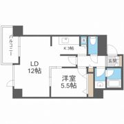 クロスレジデンス大阪新町の間取り画像