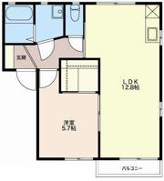 ハイムシェーネス Bの間取り画像