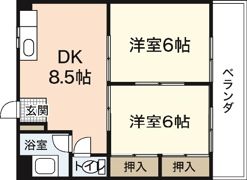 中広マンション正荘の間取り画像