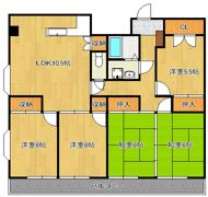 フジエホワイトローザ熊谷 101号の間取り画像