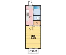 駅前コーポ財田の間取り画像