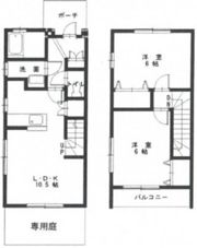 シャレーミヤモトA棟の間取り画像